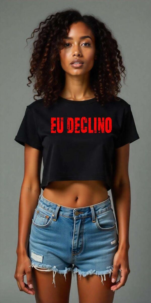 Cropped Eu Declino - preto