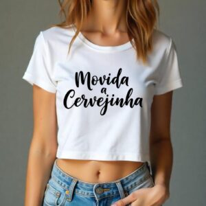Cropped Movida a cervejinha - branca