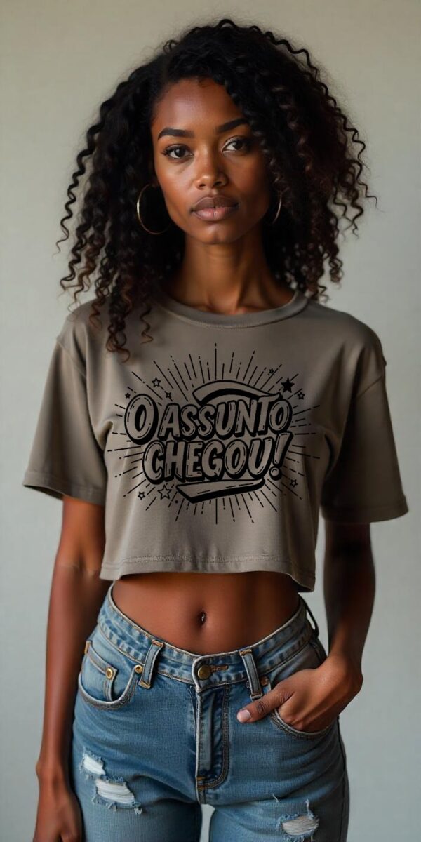Cropped O assunto chegou - cinza
