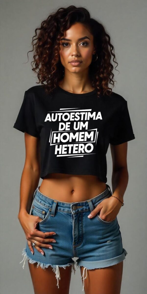 Cropped Autoestima de um homem hétero - preta