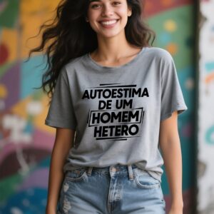 Babylook Autoestima de um homem hétero - cinza