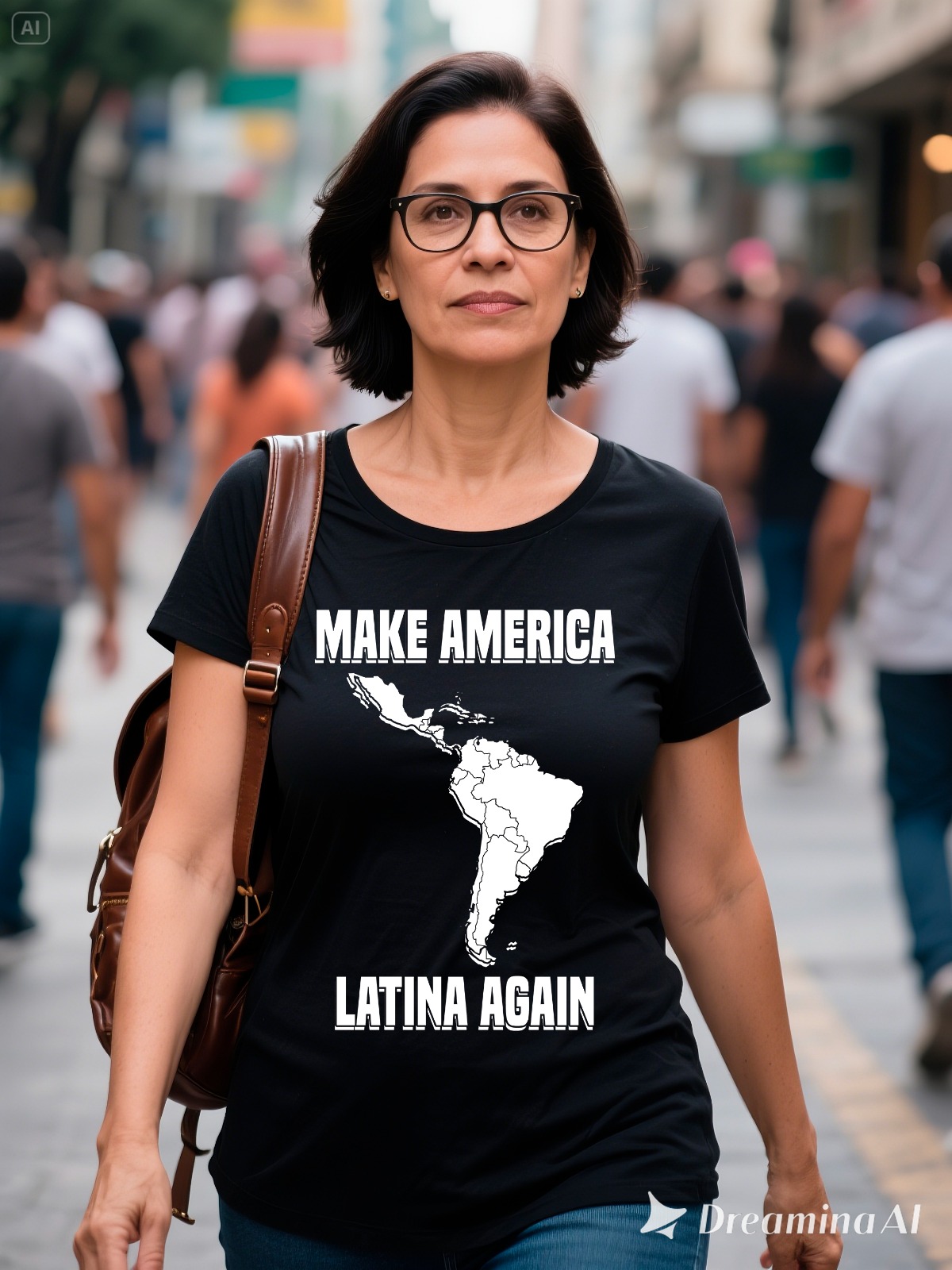 Camiseta Baby Look Make America Latin Again