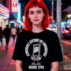 Camiseta Baby Look Controle Efetivo de Parasitas