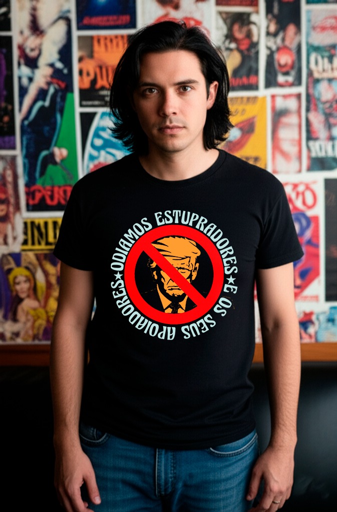 Camisa Preta - Odiamos Estupradores