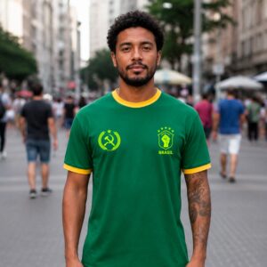 Camiseta Brasil 13 "Poder para o povo " na cor verde